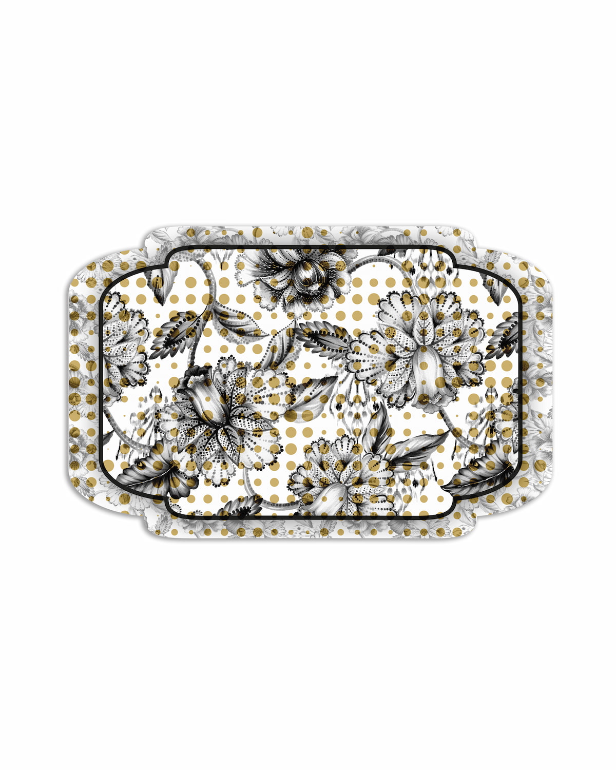 Tovaglietta americana pixie fiori oro argento