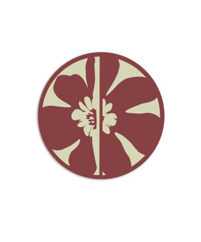 Round placemat Color Bloom - Yellow Red