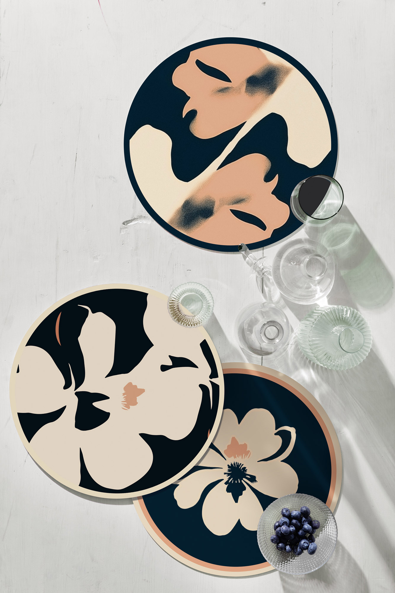 luce 6_tovagliette tonde pop bloom