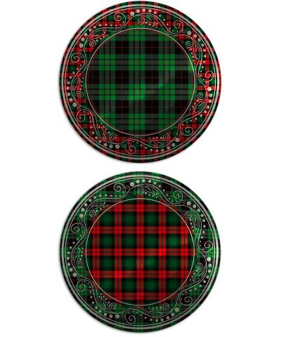 sottopiatti natalizi in tartan rosso e verde