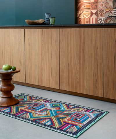Tappeto Missogno runner s colori giallo arancio rosa blu