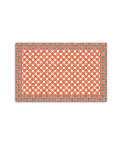 tovaglietta americana happy days arancio azzurro bianco