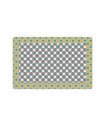 tovaglietta americana happy days giallo azzurro verde