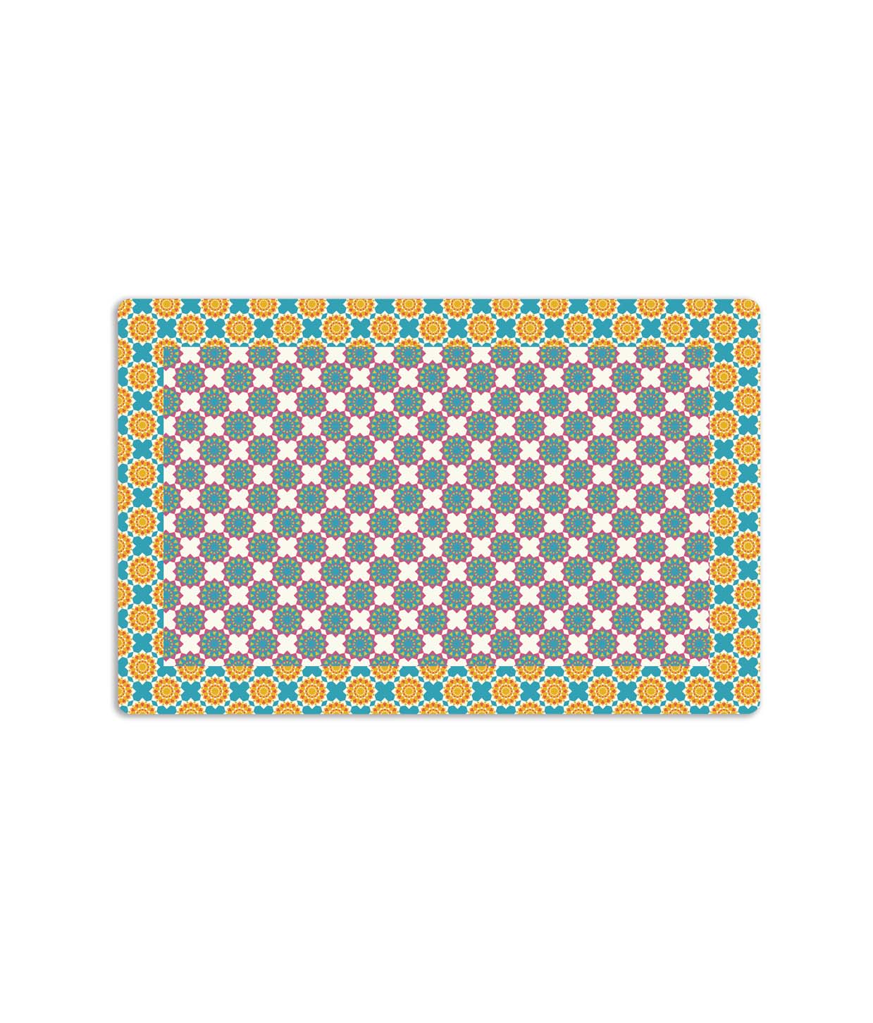 tovaglietta americana happy days giallo azzurro verde