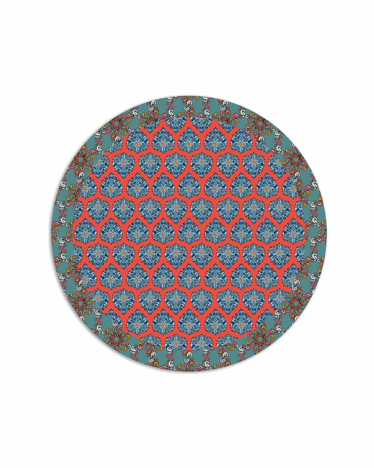 tovaglietta tonda gipsy bandana rosso blu
