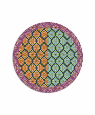 tovaglietta tonda gipsy bandana viola azzurro arancio blu