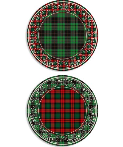 tovagliette natalizie christmas rock tartan verde e rosso