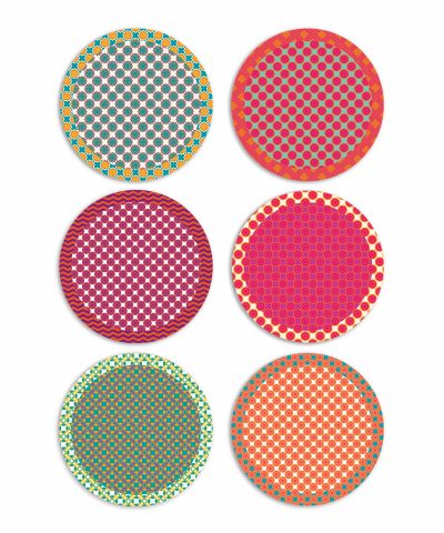 tovagliette tonde happy days set colori